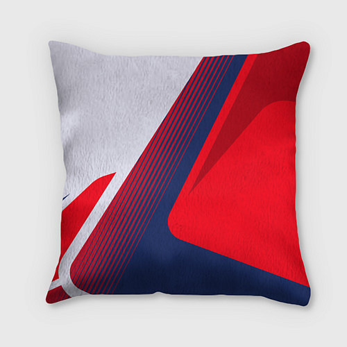 Подушка квадратная Bones лого на красной краске / 3D-принт – фото 2