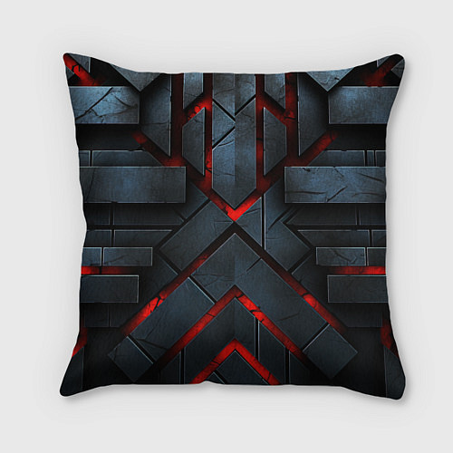 Подушка квадратная Bones в стиле дьявола с пластинкой / 3D-принт – фото 2