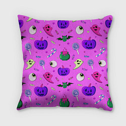 Подушка квадратная Halloween pink, цвет: 3D-принт