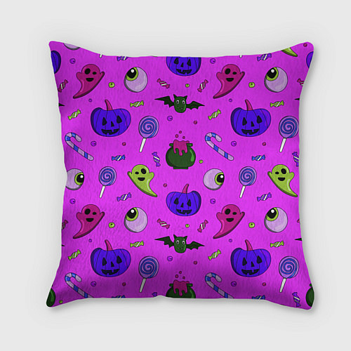 Подушка квадратная Halloween pink / 3D-принт – фото 2