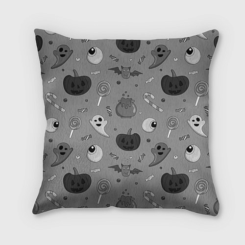 Подушка квадратная Halloween grey / 3D-принт – фото 2