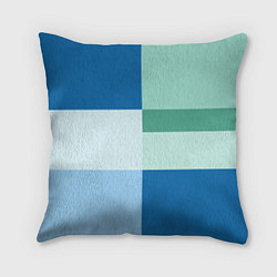 Подушка квадратная Мятное небо колор-блок