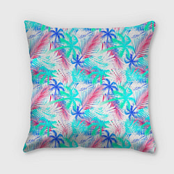 Подушка квадратная Palm blue light blue