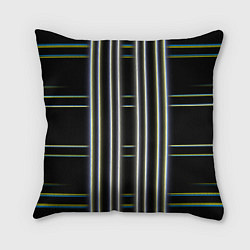 Подушка квадратная Neon yellow blue white