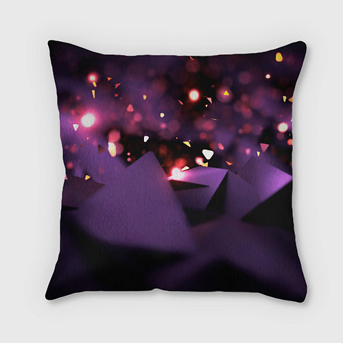 Подушка квадратная Lana Del Rey в фиолетовых облаках / 3D-принт – фото 2