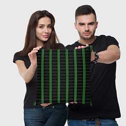 Подушка квадратная Color black cage, цвет: 3D-принт — фото 2