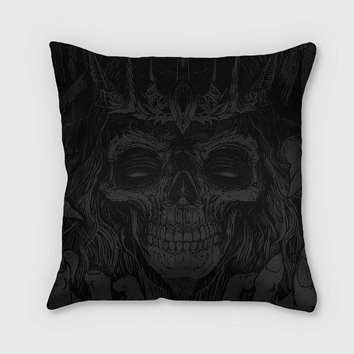 Подушка квадратная Black Sabbath death skull / 3D-принт – фото 2