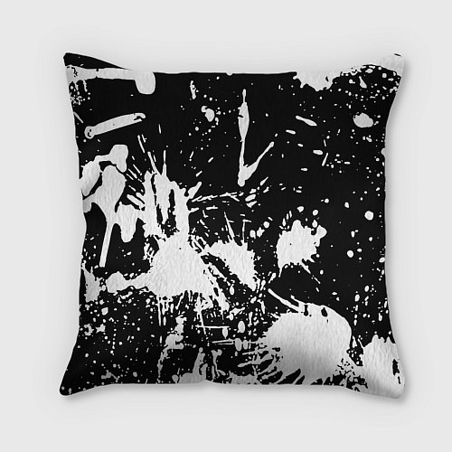 Подушка квадратная Doom белые краски / 3D-принт – фото 2