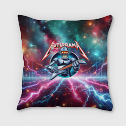 Подушка квадратная Гитарист Бендер рок группы Футурама