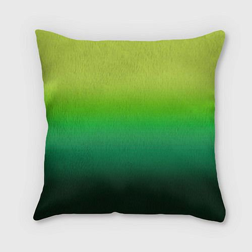 Подушка квадратная Градиент укропное зеленое омбре / 3D-принт – фото 2
