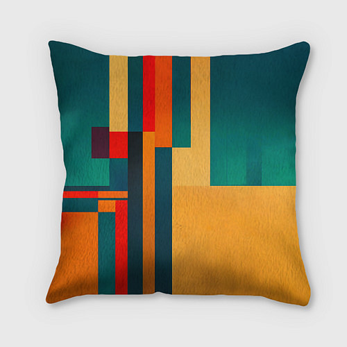 Подушка квадратная Спорткар ретрофутуризм поп-арт 1970-е / 3D-принт – фото 2