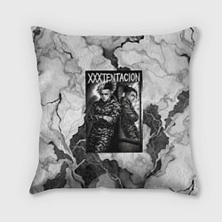 Подушка квадратная XXXTentacion облокотился об зеркало