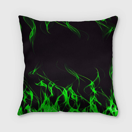 Подушка квадратная Doom кислотное лого / 3D-принт – фото 2