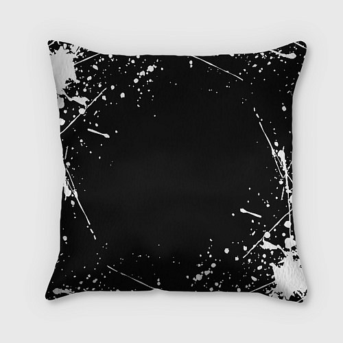 Подушка квадратная Doom краски белые / 3D-принт – фото 2