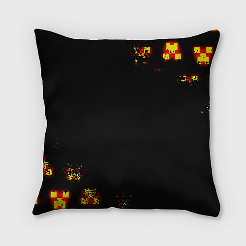 Подушка квадратная Doom x minecraft / 3D-принт – фото 2