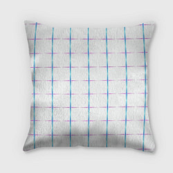 Подушка квадратная Color white blue stripes
