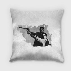 Подушка квадратная Леон рисунок