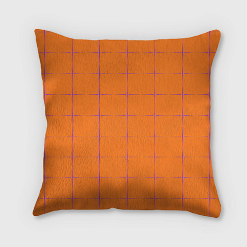 Подушка квадратная Color orange stripe / 3D-принт – фото 2
