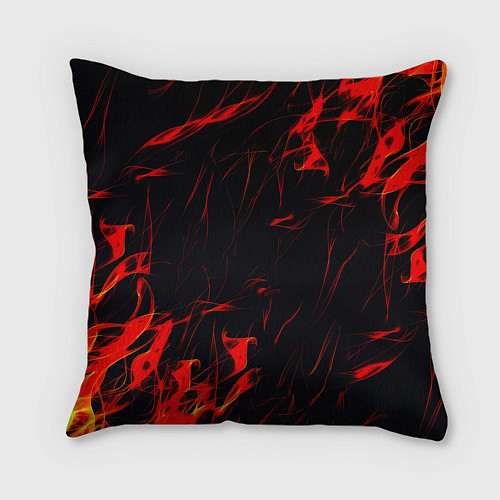 Подушка квадратная Doom огненные искры / 3D-принт – фото 2