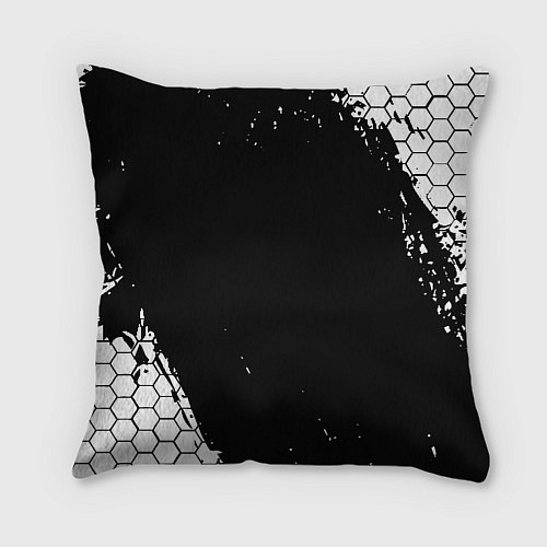 Подушка квадратная Doom соты краски / 3D-принт – фото 2