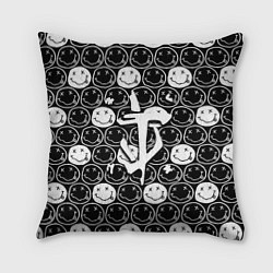 Подушка квадратная Doom x nirvana pattern, цвет: 3D-принт