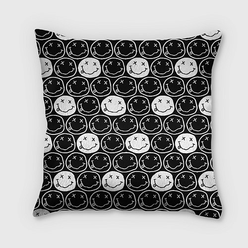 Подушка квадратная Doom x nirvana pattern / 3D-принт – фото 2