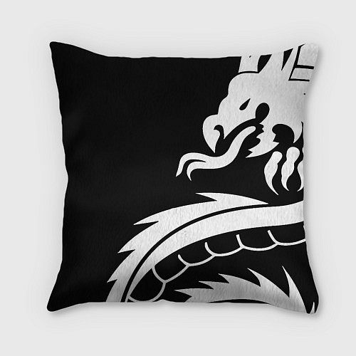 Подушка квадратная Doom dragon steel / 3D-принт – фото 2