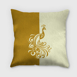 Подушка квадратная Жар-птица в золотом