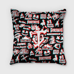 Подушка квадратная Doom x fortnite glitch, цвет: 3D-принт