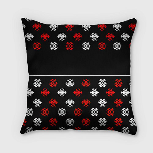 Подушка квадратная Doom winter pattern steel / 3D-принт – фото 2