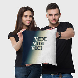 Подушка квадратная Крылатя фраза vvv - градиент, цвет: 3D-принт — фото 2