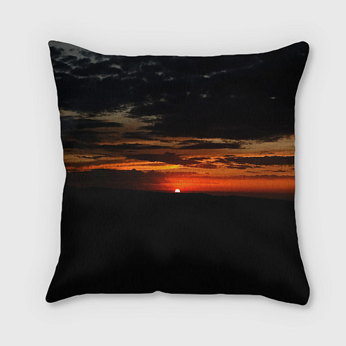 Подушка квадратная Закат на плато / 3D-принт – фото 2