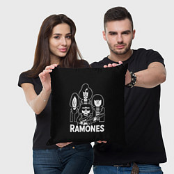 Подушка квадратная Ramones, силуэты, цвет: 3D-принт — фото 2