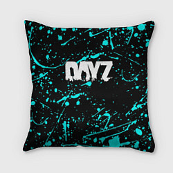 Подушка квадратная Dayz голубые краски, цвет: 3D-принт