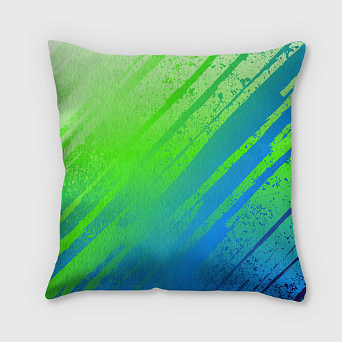 Подушка квадратная Саня всегда на высоте - горы и небоскреб / 3D-принт – фото 2