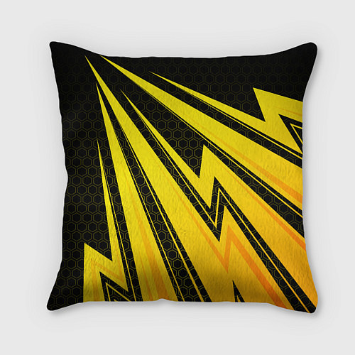 Подушка квадратная Российская империя - желтые стрелы / 3D-принт – фото 2