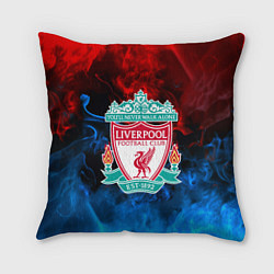 Подушка квадратная Liverpool огненный дым текстура, цвет: 3D-принт