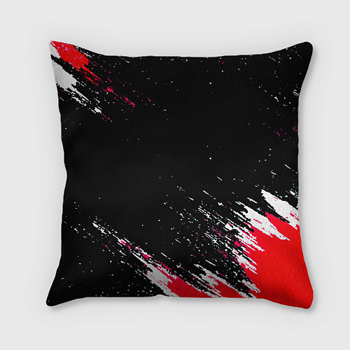 Подушка квадратная Liverpool краски штрихи / 3D-принт – фото 2