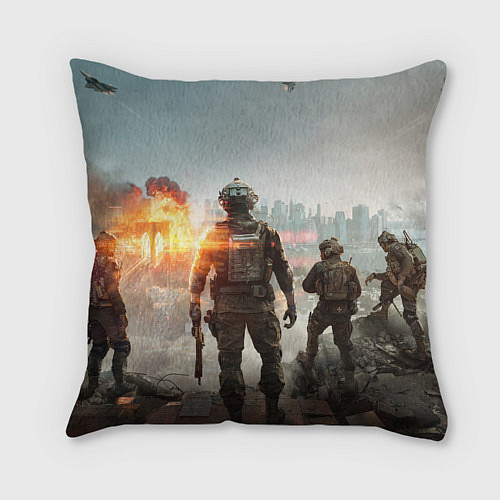 Подушка квадратная Битва за Бруклин из Battlefield 6 / 3D-принт – фото 2