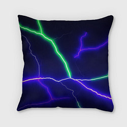 Подушка квадратная Multicolored lightning, цвет: 3D-принт