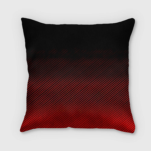 Подушка квадратная Arsenal текстура полосы красные / 3D-принт – фото 2
