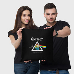 Подушка квадратная Pink Floyd сердце, цвет: 3D-принт — фото 2