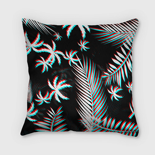 Подушка квадратная Chelsea тропики глитч текстура / 3D-принт – фото 2