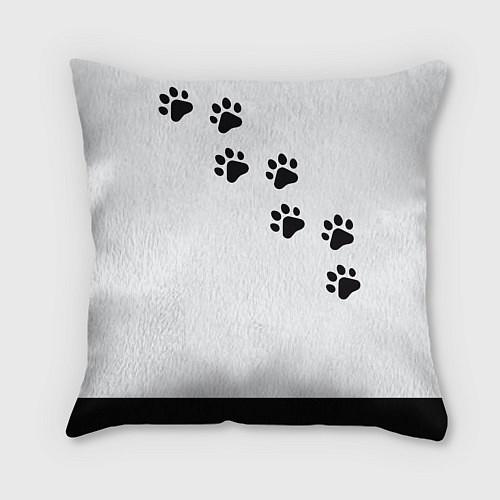 Подушка квадратная Девушка и кот / 3D-принт – фото 2