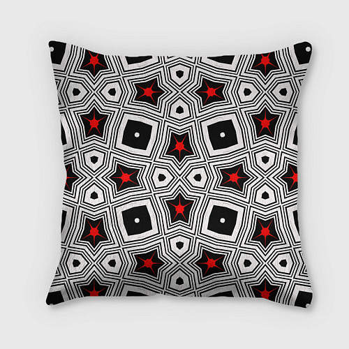 Подушка квадратная Звезды в геометрической абстракции / 3D-принт – фото 2