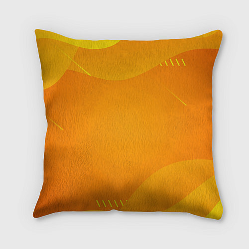 Подушка квадратная Девочка дьявол бежит за роллом / 3D-принт – фото 2