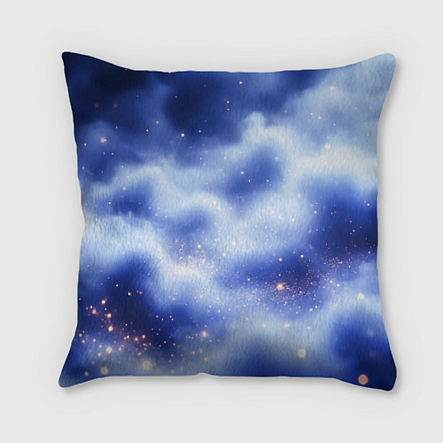 Подушка квадратная 2026 сине-голубая дымка / 3D-принт – фото 2