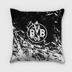 Подушка квадратная Borussia белые краски, цвет: 3D-принт