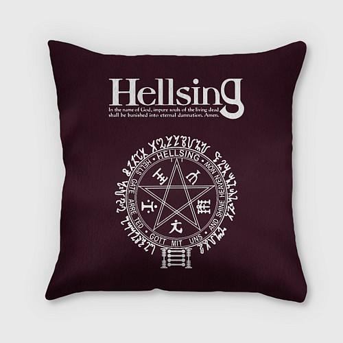 Подушка квадратная Hellsing - Алукард / 3D-принт – фото 2
