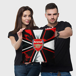 Подушка квадратная Arsenal umbrella corp, цвет: 3D-принт — фото 2